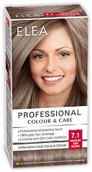 7.1 Русый пепельный Стойкая крем-краска для волос ELEA Professional Color & Carel 7.1 Русый пепельный Стойкая крем-краска для волос ELEA Professional Color & Carel