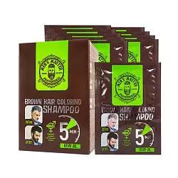 ММ 23 Окрашивающий шампунь для волос - КОРИЧНЕВЬІЙ марки “MEN’S MASTER” - 10*25мл ММ 23 Окрашивающий шампунь для волос - КОРИЧНЕВЬІЙ марки “MEN’S MASTER” - 10*25мл