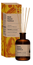 Декоративный ароматизатор PEAR, PEACH, VANILLA, VEGAN.Love.Studio 100 мл. Декоративный ароматизатор PEAR, PEACH, VANILLA, VEGAN.Love.Studio 100 мл.