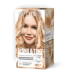 Набор для мелирования волос Калифорнийский блонд линии BLOND&TONE серии STUDIO PROFESSIONAL Набор для мелирования волос Калифорнийский блонд линии BLOND&TONE серии STUDIO PROFESSIONAL